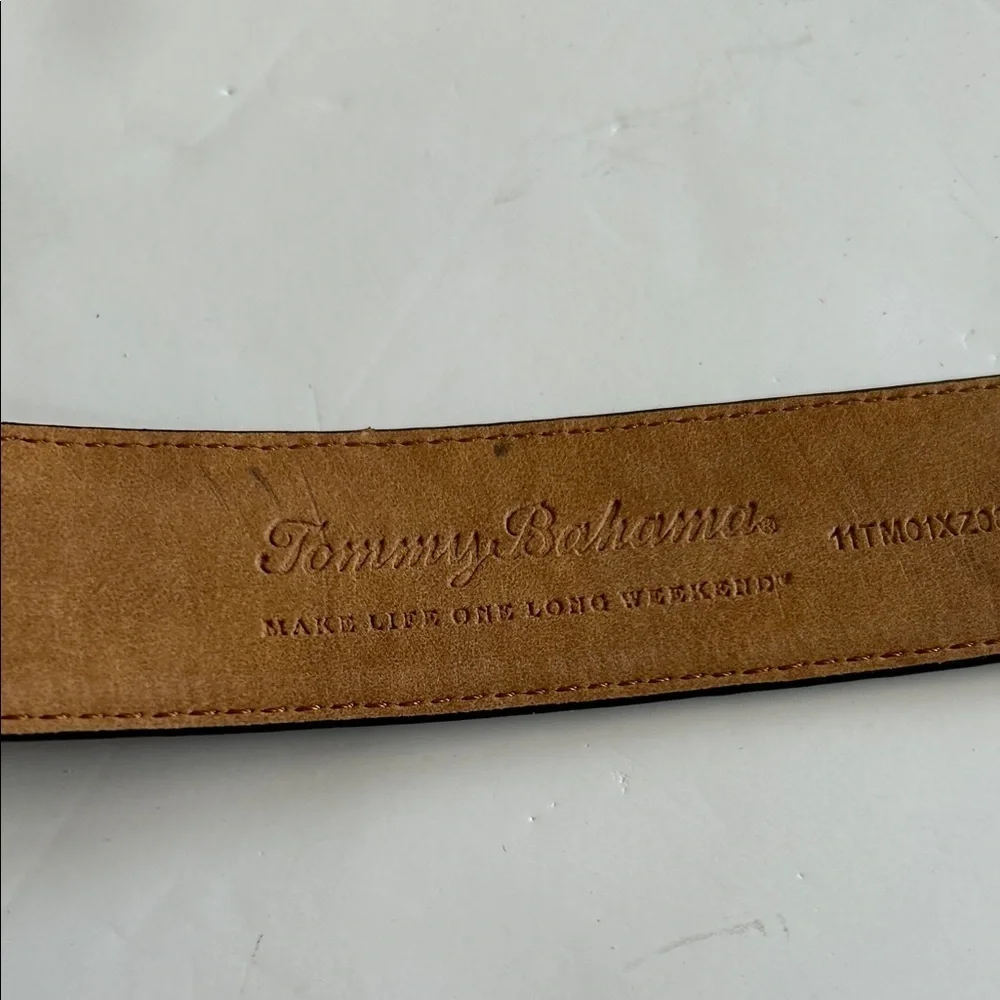 Tommy Bahama Brown Leather Belt 42/44